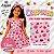 TECIDO CREPINHO DOCES 3 E BALAS CORAÇÃO LOVE CANDY PIRULITOS CHOCOLATE PARA CONFECÇÃO DE VESTIDOS, SAIAS, BLUSAS, ETC - Imagem 1