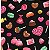 TECIDO CREPINHO DOCES 3 E BALAS CORAÇÃO LOVE CANDY PIRULITOS CHOCOLATE PARA CONFECÇÃO DE VESTIDOS, SAIAS, BLUSAS, ETC - Imagem 4