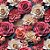 TECIDO CREPINHO JARDIM FLORIDO ROSAS RELEVO 3D LUXO PARA CONFECÇÃO DE VESTIDOS, SAIAS, BLUSAS, ETC - Imagem 1