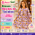 TECIDOS TULE, CREPINHO, FLUID E SUEDE LIGHT - Girafas e Rabiscos Fundo Rosa - PARA CONFECÇÃO DE VESTIDOS, PIJAMAS, SAIAS, BLUSA, ETC - Imagem 1