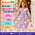 TECIDOS TULE, CREPINHO, FLUID E SUEDE LIGHT - Nuvens e Arco iris 1 Lilas - PARA CONFECÇÃO DE VESTIDOS, PIJAMAS, SAIAS, BLUSA, ETC - Imagem 1