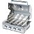 Churrasqueira a Gás Alluma Pro Em Inox  de Embutir - 4 Queimadores - Imagem 2