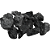 Pedra Vulcânica Premium Para Lareira ou Churrasqueira de 4 a 7 cm - Preta - 3 Kg - Imagem 1