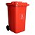COLETORA PLASTICA 240L. C/RODAS (MOD. EUROPEU) LARANJA - NOBRE - REF.:39839 - Imagem 2