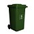 COLETORA PLASTICA 240L. C/RODAS (MOD. EUROPEU) VERDE - NOBRE - REF.: 39840 - Imagem 2