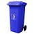 COLETORA PLASTICA 240L. C/RODAS (MOD. EUROPEU) AZUL - NOBRE - REF.: 39837 - Imagem 2