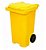 COLETORA PLASTICA 240L. C/RODAS (MOD. EUROPEU) AMARELA - NOBRE REF.:55479 - Imagem 3