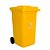 COLETORA PLASTICA 240L. C/RODAS (MOD. EUROPEU) AMARELA - NOBRE REF.:55479 - Imagem 2