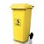 COLETORA PLASTICA 120L. C/RODAS (MOD. EUROPEU) AMARELA - NOBRE REF.:58247 - Imagem 1