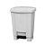 LIXEIRA BRANCA 18L PEDAL PRETO TONK - REF.:2203071005 - Imagem 1