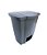 LIXEIRA CINZA  C PEDAL PRETO COLETA SELETIVA 36L TONK REF.:2203071053 - Imagem 1