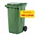 COLETORA PLASTICA 120L C/RODAS VERDE USA PLAST - REF.:001457 - Imagem 2