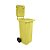 COLETORA PLASTICA 120L C/RODAS AMARELO USA PLAST - REF.:001456 - Imagem 1