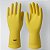 LUVA SANRO LIGHT LATEX AMARELO FLOCADO 30CM P CA43301 - Imagem 2