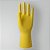 LUVA SANRO LIGHT LATEX AMARELO FLOCADO 30CM P CA43301 - Imagem 3