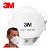 RESPIRADOR 3M PFF2 AURA 9320+BR SEM VALVULA BRANCO CA 30592 - Imagem 2