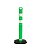 BALIZADOR CONICO TAM 1,15 M VERDE E BRANCO COM 2 FITAS REFLETIVA BASE DE BORRACHA 5 KG - Imagem 1