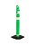 BALIZADOR CONICO TAM 1,15 M VERDE E BRANCO COM 2 FITAS REFLETIVA BASE DE BORRACHA 5 KG - Imagem 3