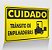PLACA 1,50MM 30X20CM PR3003 CUIDADO TRANSITO DE EMPILHADEIRA - Imagem 1