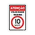 PLACA 1,50MM 20X30CM PS255  VELOCIDADE MAXIMA 10KM/H 1,50MM - Imagem 1