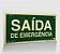 PLACA PVC RIG 1,00MM 24X12CM PAF910 S12 SAIDA EMERGENCIA - Imagem 1