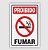 PLACA PS 0,80MM 20X30CM PS07 PROIBIDO FUMAR - Imagem 1