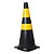 CONE PLASTCOR DE SINALIZACAO RIGIDO AMARELO E PRETO 75CM - Imagem 1
