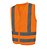 Colete Refletivo Laranja Super Safety com Zíper Alta Visibilidade para Construção Trânsito e Segurança - Imagem 1