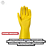 Luva Amarela Proteção Química Indústria Limpeza Profissional Volk Sem Forro CA 16314 - Imagem 3