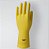 LUVA SANRO SOFT LATEX AMARELO FLOCADO 30CM M CA5129 - Imagem 2