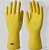LUVA SANRO TOP LATEX AMARELO FLOCADO 30CM TAM 9/GG  CA40044 - Imagem 1