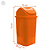 Lixeira Basculante 60L Laranja Polietileno 72x38x38cm Lar Plásticos Resistente - Imagem 2