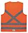 Colete Refletivo Laranja Super Safety com Zíper 4 Bolsos Tamanho M Alta Visibilidade para Construção Trânsito e Seguranç - Imagem 2