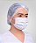 Kit Touca TNT Branca + Máscara Descartável Tripla Prevemax 100 Unidades - Hospital - Saúde - Estética - Limpeza - Imagem 2