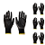 Kit 6 Luvas MaxTato PU Preta Prevemax CA 46832 - Imagem 1