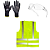 Kit EPI Entregador Colete Verde Óculos Incolor Luva Multitato PU - Imagem 1