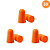Kit 3 Protetores Auditivos 3M 1100 Plug Espuma S/ Cordão 16dB CA 5674 - Imagem 1