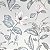 Papel de Parede Adesivo Floral Cinza Delicado - Imagem 1