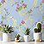 Papel De Parede Adesivo Flores Rosa Azul - 5M - Imagem 4