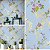 Papel De Parede Adesivo Flores Rosa Azul - 5M - Imagem 2