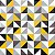 Papel Adesivo Autocolante Geometrico Amarelo - 5M - Imagem 1