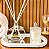 Kit Difusor de varetas com vela e bandeja Linha White c/Dourado - Imagem 1