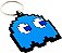 Kit Com 5 Chaveiro Fantasma Azul Pac Man Emborrachado - Imagem 1