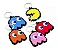 Chaveiros Pac Man Emborrachados ( Kit Com 5) - Imagem 1