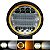 FAROL DE LED REDONDO 24 LEDS 3000-6000K 72W 12-24V 11X2CM - Imagem 1