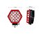 FAROL DE LED REDONDO 9 LEDS COM LENTE DE AUMENTO 6000K 48W 12-24V 14X14X6CM VERMELHO - Imagem 3