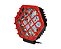FAROL DE LED REDONDO 9 LEDS COM LENTE DE AUMENTO 6000K 48W 12-24V 14X14X6CM VERMELHO - Imagem 2