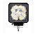 FAROL DE LED QUADRADO 9 LEDS 6000K 27W 12-24V 11X11X2CM - Imagem 1