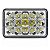 FAROL DE LED RETANGULAR 15 LEDS 6000K 45W 12-24V 17X11X6CM - Imagem 1