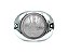 LANTERNA DELIMITADORA REDONDA 5 LEDS ARO CROMADO 12-24V BRANCA - Imagem 1